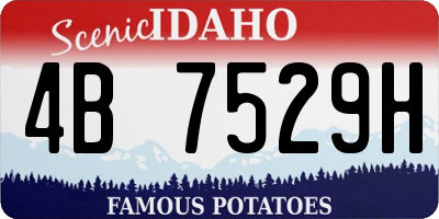 ID license plate 4B7529H