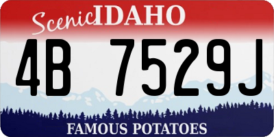 ID license plate 4B7529J