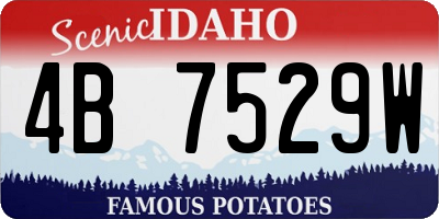 ID license plate 4B7529W