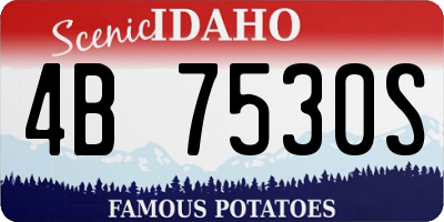 ID license plate 4B7530S
