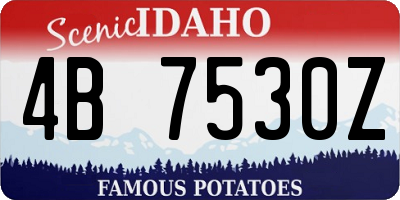 ID license plate 4B7530Z