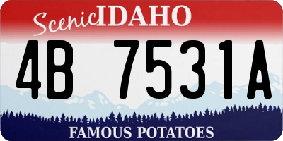 ID license plate 4B7531A