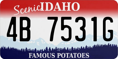 ID license plate 4B7531G
