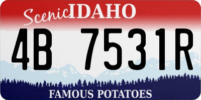 ID license plate 4B7531R