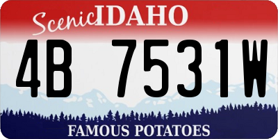 ID license plate 4B7531W