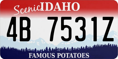 ID license plate 4B7531Z