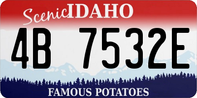 ID license plate 4B7532E
