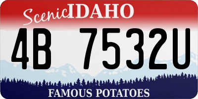 ID license plate 4B7532U