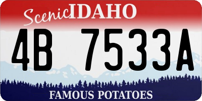 ID license plate 4B7533A