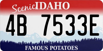 ID license plate 4B7533E