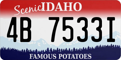 ID license plate 4B7533I