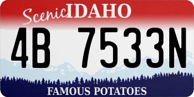ID license plate 4B7533N