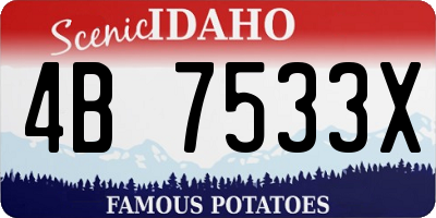 ID license plate 4B7533X