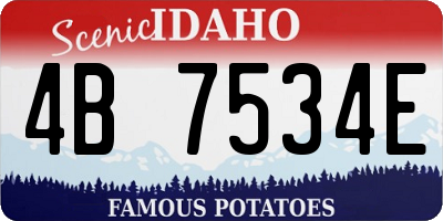 ID license plate 4B7534E