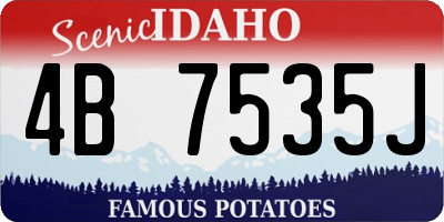 ID license plate 4B7535J