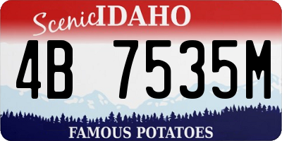 ID license plate 4B7535M