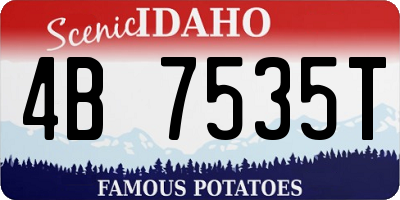 ID license plate 4B7535T