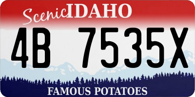 ID license plate 4B7535X