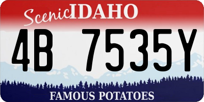 ID license plate 4B7535Y