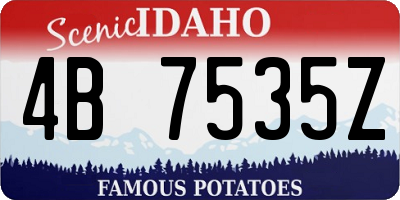 ID license plate 4B7535Z