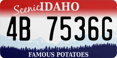 ID license plate 4B7536G