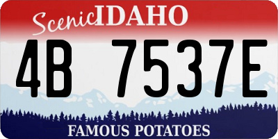 ID license plate 4B7537E