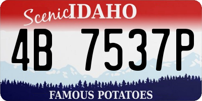 ID license plate 4B7537P
