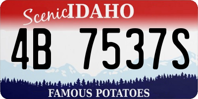 ID license plate 4B7537S