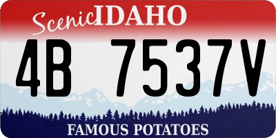 ID license plate 4B7537V