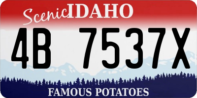 ID license plate 4B7537X