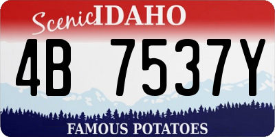 ID license plate 4B7537Y