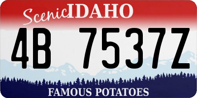 ID license plate 4B7537Z