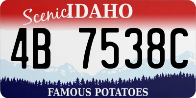 ID license plate 4B7538C