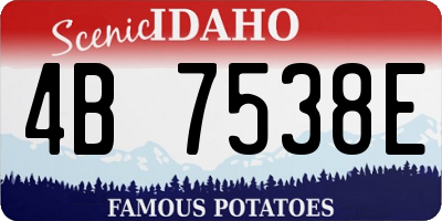 ID license plate 4B7538E