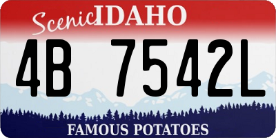 ID license plate 4B7542L