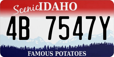 ID license plate 4B7547Y