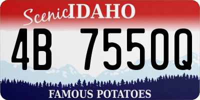 ID license plate 4B7550Q