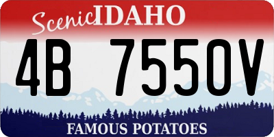 ID license plate 4B7550V
