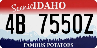 ID license plate 4B7550Z