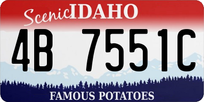ID license plate 4B7551C
