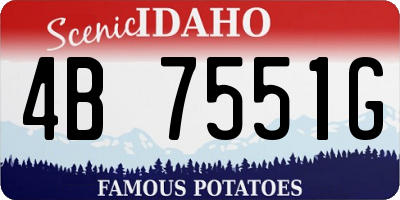 ID license plate 4B7551G