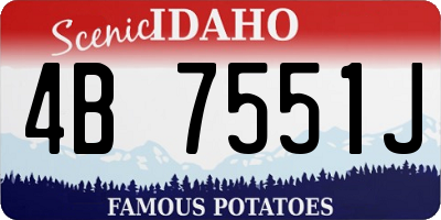 ID license plate 4B7551J