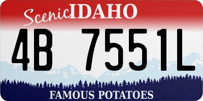 ID license plate 4B7551L