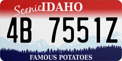 ID license plate 4B7551Z