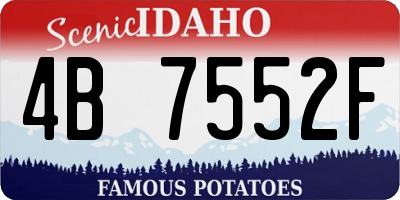 ID license plate 4B7552F
