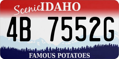 ID license plate 4B7552G