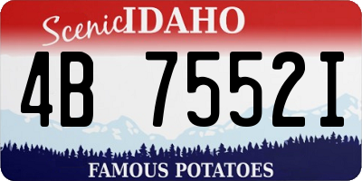 ID license plate 4B7552I
