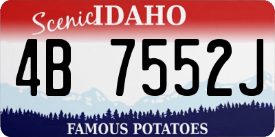 ID license plate 4B7552J