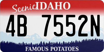 ID license plate 4B7552N