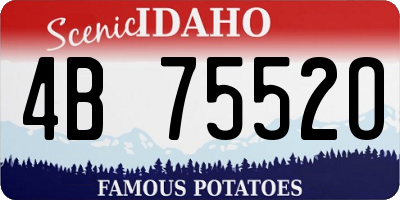 ID license plate 4B7552O